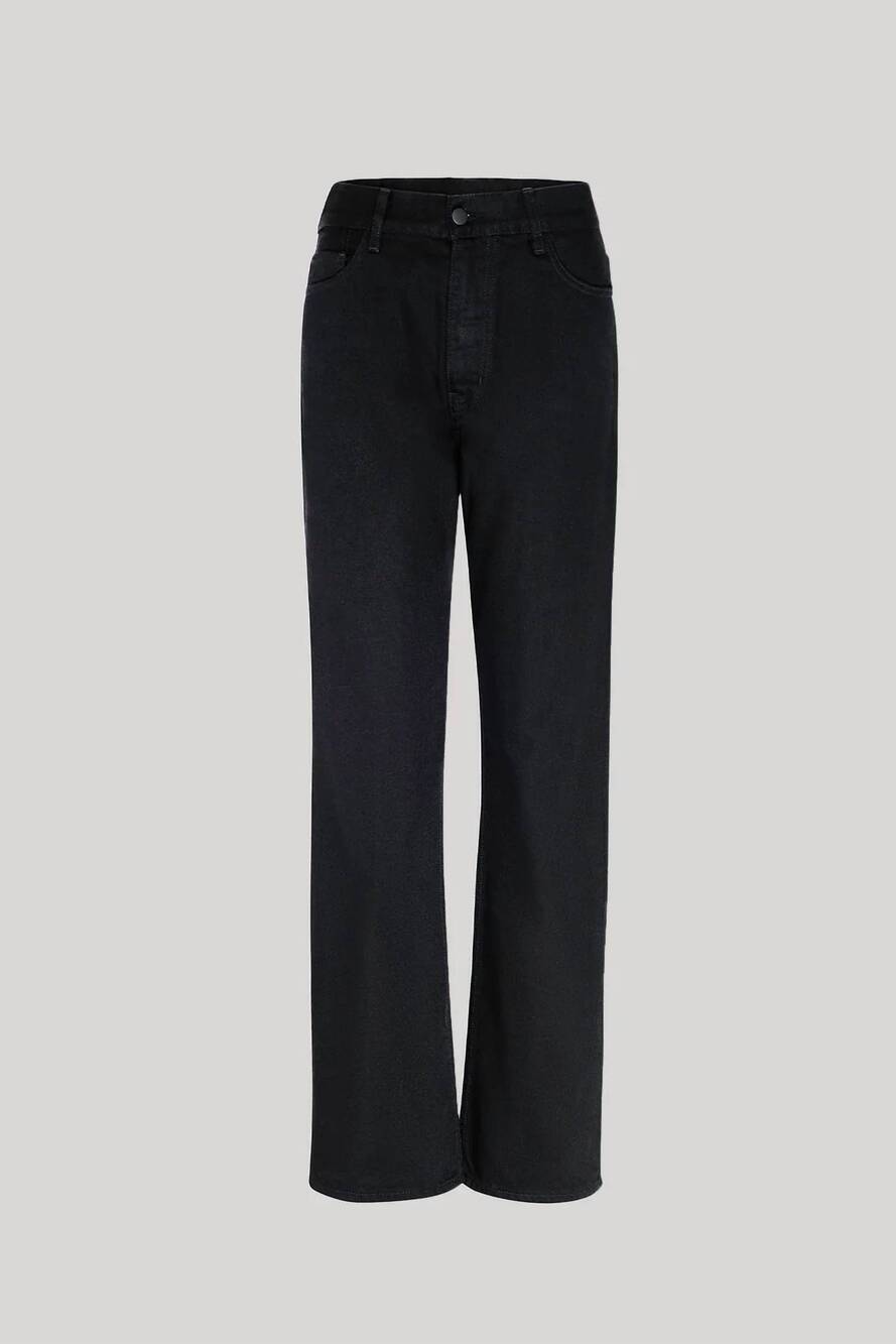 NEW KALLMEYER women's farah classic bootcut jeans in black stretch denim